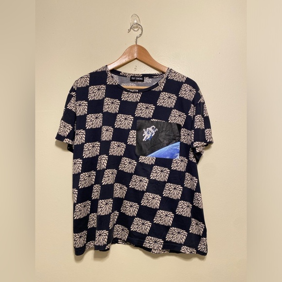 Raf Simons Other - Raf Simons Black and Cream Checkerboard Tee with Patch Pocket. Size M